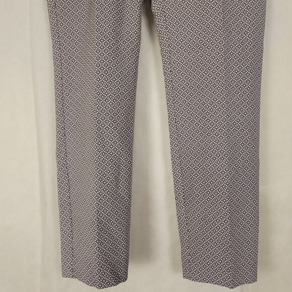 New Adrianna Papell Kate ivory black mosaic geometric print trouser pant size 6 - Picture 6 of 11
